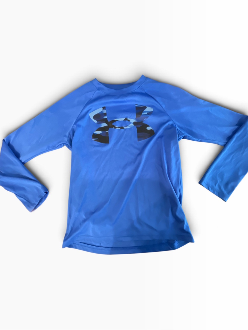 Under Armour Kids Long-Sleeve Royal Blue Logo Shirt YS